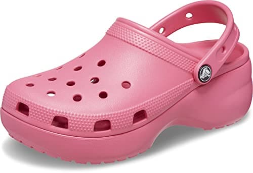 Crocs Womens Classic Platform Clog, Hyper Pink, 10