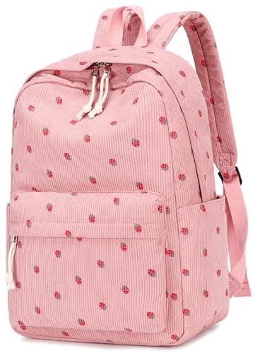 Bluboon Backpack for School Girls Backpack Cute Corduroy Bookbag Kids Backpack Laptop Backpack Gifts for Women