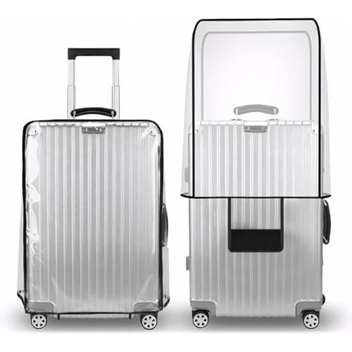 T Tersely Clear PVC Suitcase Cover Protectors 20/24/26/28/30 Inch Suitcase Baggage Covers - Waterproof Dustproof and Anti-Scratch 20-30 Inch Luggage Cover (24inch)