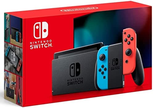 Nintendo Switch with Neon Blue and Neon Red Joy‑Con