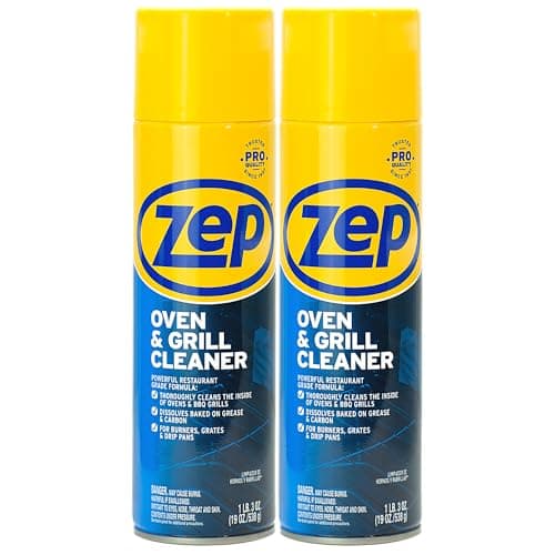 Zep Heavy-Duty Oven and Grill Cleaner - 19 oz (Case of 2) ZUOVGR19 - Dissolves Grease on Contact, on Burners, Grates and Drip Pans