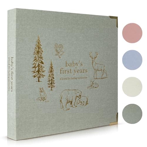 Keepsake Baby Memory Book for Boys and Girls – Timeless First 5 Year Baby Book – Neutral Journal Scrapbook or Photo Album - Record a Milestone for Every Event from Birth to Age 5