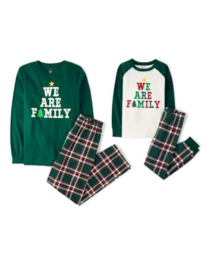 The Children's Place,Unisex Baby,Family Matching, Christmas and Holiday Pajama Sets, Cotton,We are family- Kid,12