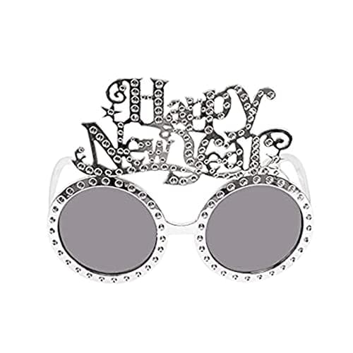 Soochat Happy New Year Eyeglasses New Year Party Glasses Photo Booth Props Sunglasses for New Year's Eve Party Decorations Supplies