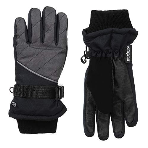 C9 Champion unisex child C127a Cold Weather Gloves, Charcoal (With Reflective Trim), Boys 8 16 US