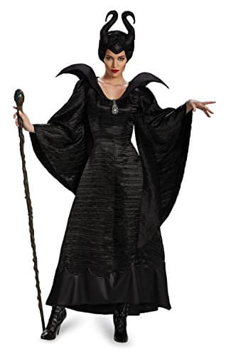 Disguise Maleficent Christening Gown Costume, Deluxe Official Disney Costume for Women, Black, Small (4-6)