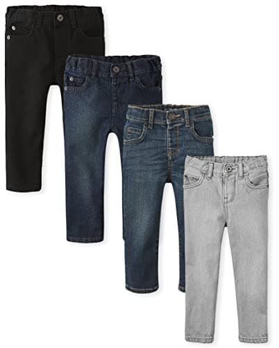 The Children's PlaceThe Children's Place Baby and Toddler Boys Stretch Skinny Jeans4 PackStone Wash/Tide Pool/Dove Grey/Black Wash5T