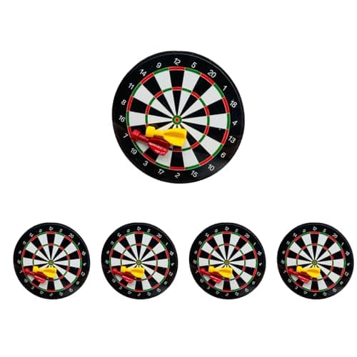 LUOZZY 5sets Miniature Magnetic Dartboard with 2darts for Dollhouse Wall Decoration Outdoor Sports Game Accessories