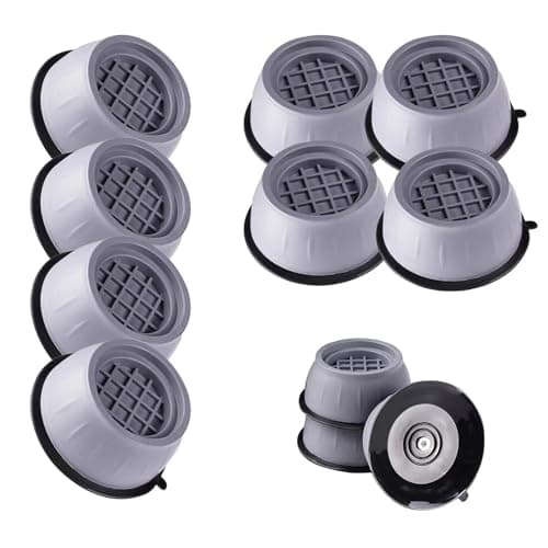 HayEastdor Anti Vibration Pads for Washing Machine, 8 Pcs Washing Machine Support, Anti- Walking Washer Dryer Pedestals Fit All Machines, Shock Absorbing Mat GL010