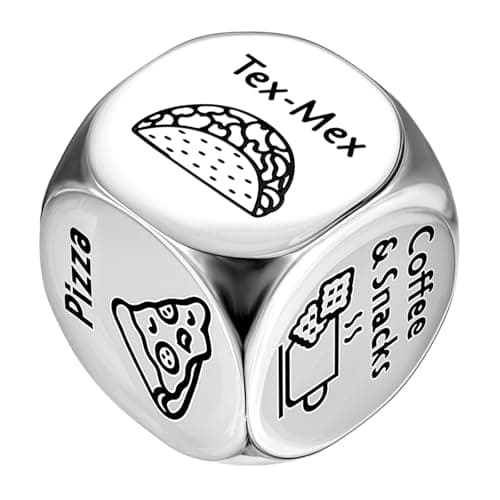 Wanmu Food Dice, Food Decision Dice Game, Ideas for Food Decisions for Couples, Stocking Stuffers for Men, Date Night Dice, Anniversary Steel Gift for Him Her