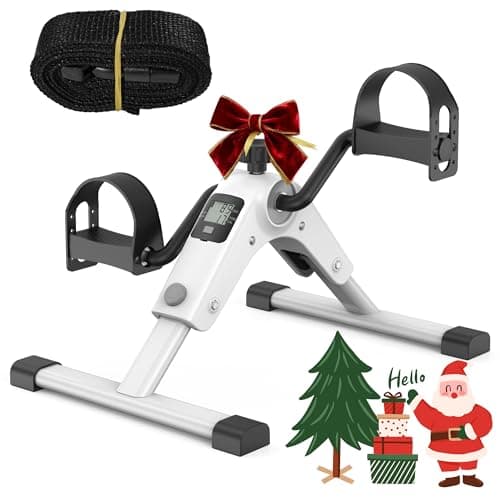 MOMODA Under Desk Bike Pedal Exerciser with LCD Display Portable Mini Exercise Bike for Arm and Leg