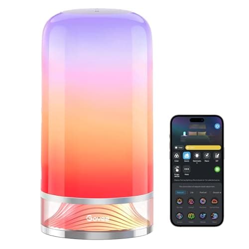 Govee RGBIC Smart Table Lamp 2, Touch Bedside Small Table Lamp Matter, Alexa Compatible, LED Desk Lamp with 64 Scene Modes, Color Changing Lamp for Bedroom Living Room Dimmable Night Light(Corded)