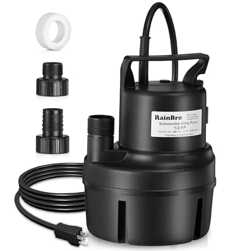 Submersible Sump Pump, Clean/Dirty Water Pump, Portable Utility Pump With 25-Foot Cord, Ideal for Swimming Pool, Garden Pond, Basement, and Flood Relief Drainage