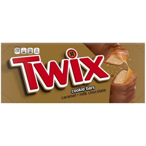 TWIX Bulk Chocolate Candy Individually Wrapped, Full Size, Caramel Chocolate Cookie Candy Bar, Perfect for Snacks, Parites, Goodie Bags, Holidays 36-Count Box