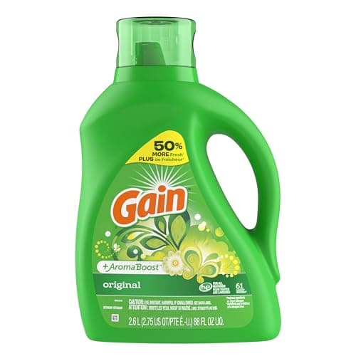 Gain + Aroma Boost Liquid Laundry Detergent, Original Scent, 61 Loads, 88 fl oz, HE Compatible