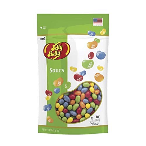 Jelly Belly Sours Jelly Beans, Sour Fruit Flavors, 9.8-oz Stand-Up Pouch, 6 Pack