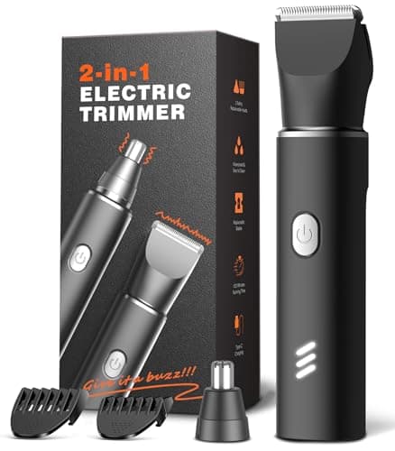 Body Hair Trimmer for Men: Manscape Electric Razor, Versatile Hair Trimmer for Groin, Beard, Nose/Ear Hair, Waterproof & USB-C Rechargeable,Travel Lock,Christmas Gifts for Men