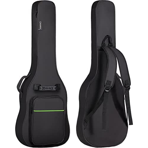 CAHAYA Electric Guitar Bag Gig Bag 0.3in Thick Padding Backpack Soft Electric Guitar Case Green CY0293