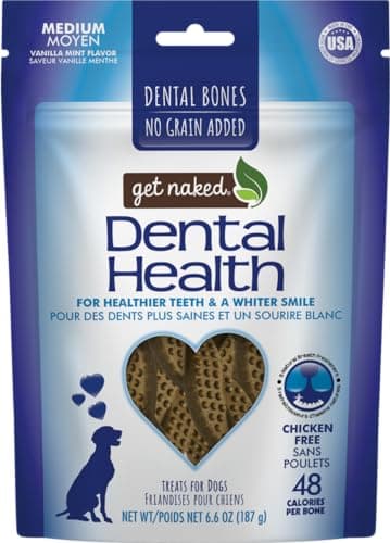 Get Naked Grain-Free Medium Dental Chew Bone 6.6Oz Bag