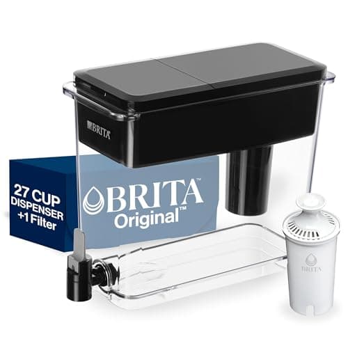 Brita UltraMax Large Water Dispenser With Standard Filter, BPA-Free, Reduces Copper, Cadmium and Mercury Impurities, Lasts 2 Months or 40 Gallons, Includes 1 Filter, Kitchen Accessories, Large 27-Cup