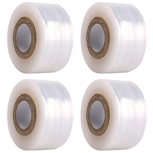 kulusion 4 Pcs Grafting Tape for Fruit Trees Floral Tape Grafting Tools Plant Tape Garden Plant Nursery Tape PE Stretchable Self Adhesive Membrane Clear Floristry Film