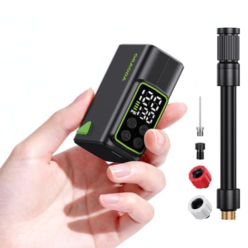 Bike Pump - 150PSI Portable Bicycle Floor Pump with Digital Gauge, Presta/Schrader Compatible, Auto Shut-Off for Road & Mountain Bikes