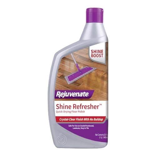 Rejuvenate Shine Refresher Floor Polish Renews Shine On Newer And Recently Restores Floors Including Sealed Hardwood, Laminate, Vinyl And Tile, 32 Ounces