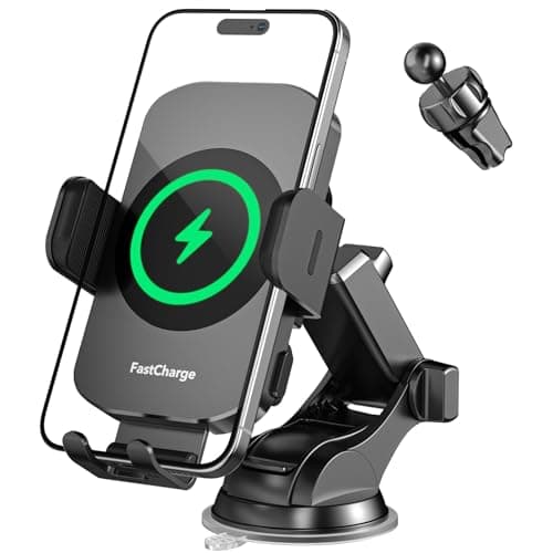 Wireless Car Charger, Fast Charging 15W Auto Clamping Car Charger Phone Holder Phone Mount for iPhone16 15 14 13 12 11 Pro Max Xs, Samsung Galaxy S24 Ultra S23 S22 S21 S20 S10+ Note 9, etc