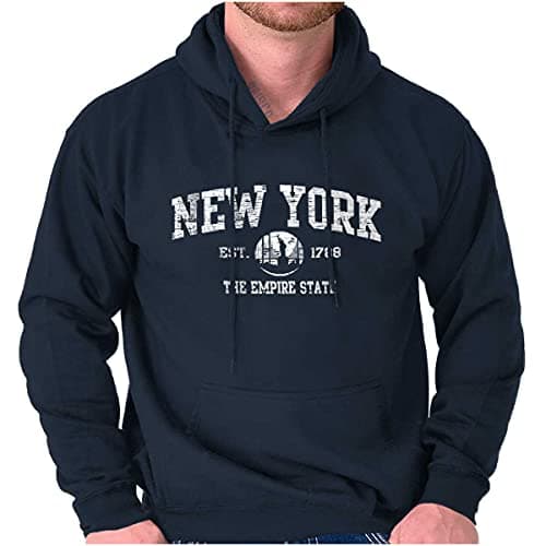 Classic Teaze New York NYC Empire Statue of Liberty Hoodie Sweatshirt Women Men Navy