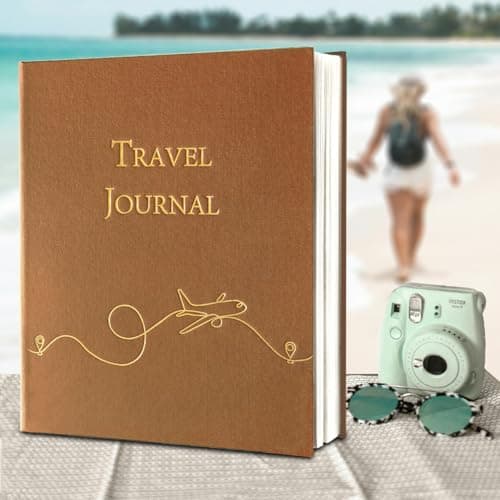 Buluer Travel Journal for Women, 160 Pages 8x9.5 - Plan, Reflect, and Cherish Your Trips - Ideal Gift for Adventurers - Capture Your Adventures in this Travel Journal and Scrapbook (terracotta)