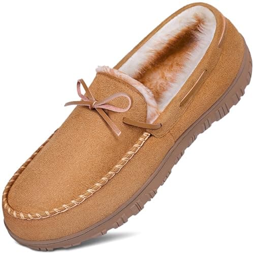 MIXIN Mens Slippers Indoor Outdoor Memory Foam House Shoes Anti-Slip Moccasins Slippers for Men