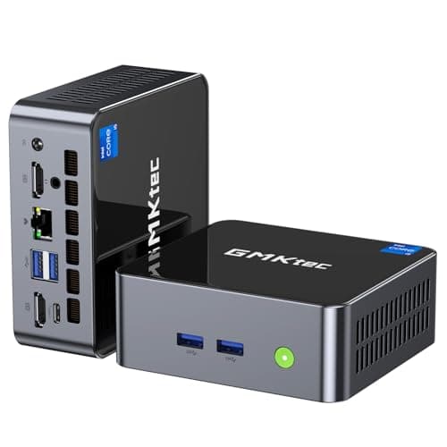 GMKtec Mini PC Intel i5-12450H(Turbo 4.4 GHz) 32GB DDR4 1TB M.2 NVMe SSD Windows 11 Pro Mini Computers, USB 3.2, Type-C/WiFi 6, BT5.2, RJ45 2.5G/ 4K Triple Display Desktop PC