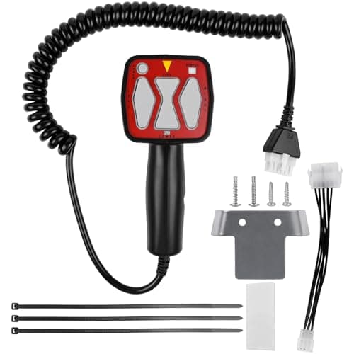 1306902 Snowplow Handheld Controller Kit Compatible with Western and Fisher Snow Plow, Straight Blade Plow Controller Replace for Western 56462 Fisher 9400, with 12-pin to 6-pin Adapter Harness, Red