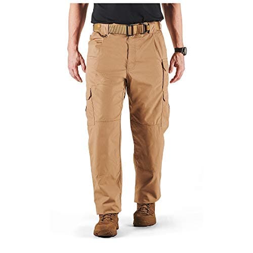 5.11 Tactical Men's Taclite Pro Lightweight Performance Pants, Cargo Pockets, Action Waistband, Coyote, 32W x 30L, Style 74273