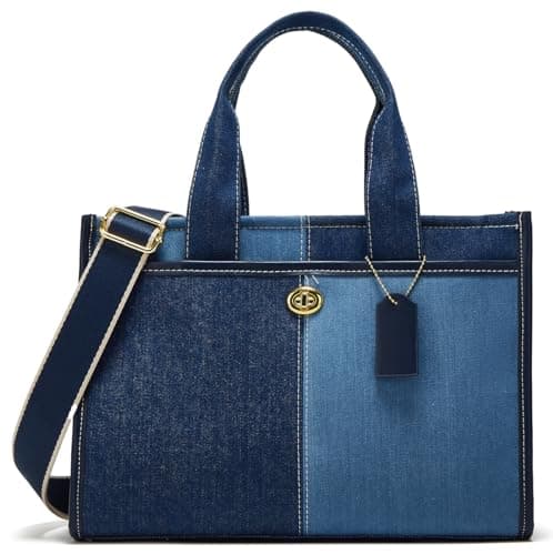 Canvas Tote Bag Women Large Denim Shoulder Bag Vintage Satchels Cute Hobo Bags Work Travel College Casual Tote Handbag