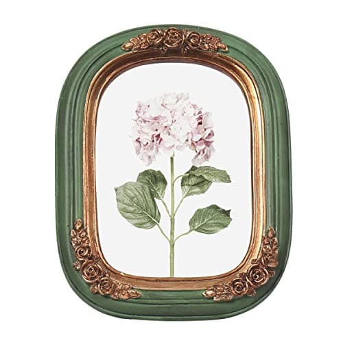 FR PARAFAYER Vintage Mini Picture Frame 2.5x3.5 Inch,Antique Ornate Photo Frame With Floral Relief,Wall and Tabletop Display,High Definition Glass Front,Retro Home Decor Art Gallery (Green 2.5x3.5)