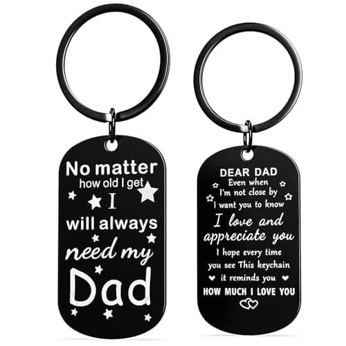 DDTEAN Gifts for Dad, Stocking Stuffers for Men,Father’s Day Gifts from Daughter Son, Sentimental Keychain Meaningful Gifts for Dad from Kids, Birthday Christmas Thanksgiving Gift Ideas for Father