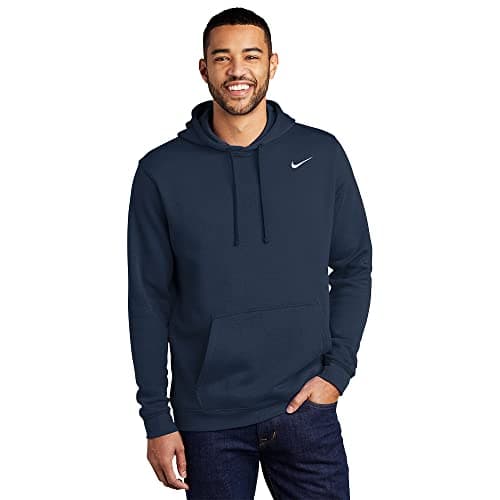 Nike Club Fleece Pullover Hoodie Navy Large