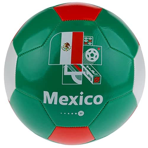 FIFA World Cup Qatar 2022 Team Mexico Soccer Ball Souvenir Display, Officially Licensed Futbol for Youth and Adult Soccer Players, Multicolor