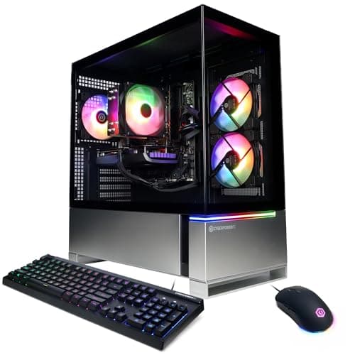 CyberPowerPC Gamer Master Gaming PC, AMD Ryzen 7 8700F 4.1GHz, GeForce RTX 4060 Ti 8GB, 16GB DDR5, 1TB PCIe Gen4 SSD, WiFi Ready & Windows 11 Home (GMA2900A)