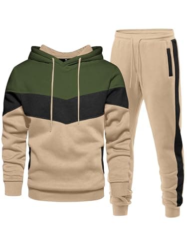 Riskrole Men's Hoodie Tracksuit 2 Pieces Set Athletic Casual Hooded Sweatshirt and Joggers Set Sweatsuit Outfits