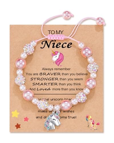 HGDEER Gifts for 3 4 6 10 8 7 9 year old girl gifts, Christmas Gifts for Kids, Stocking Stuffers for Kids Unicorn Girls for Girls age 4-6 6-8 Girls Jewelry Unicorn Birthday Gifts Under 10 5 20 Dollars