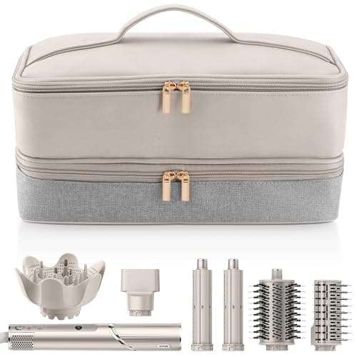 Travel Carrying Case for Hair Dryer Shark Flexstyle Dyson Airwrap Brush Double-Layer Hair Accessories Tools Storage Bag for Revlon Hairdryer Styler Organizer