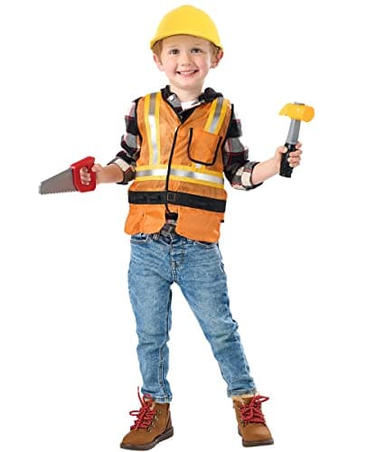 Seasons Construction Worker Costume Halloween Construction Worker Role Play Costume for Child (2-4T)