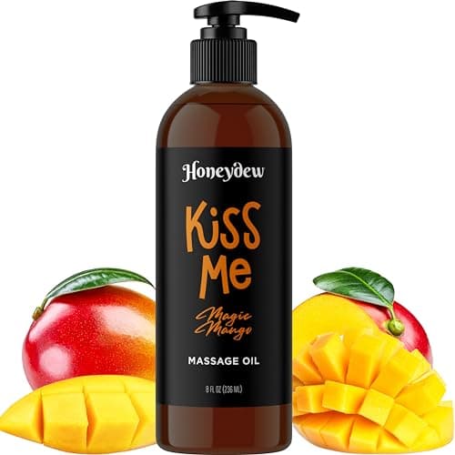 Mango Sensual Massage Oil for Couples - Alluring Tropical Full Body Massage Oil For Date Night and Nourishing Body Oil with Sweet Almond Oil - Vegan Non Staining Non Greasy Smooth Gliding Formula