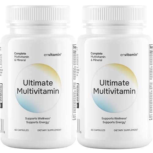 envitamin Ultimate Multivitamin Multimineral and Superfood with 42 Fruit and Vegetable Blend, 60 Count (Ultimate 2 Pack)