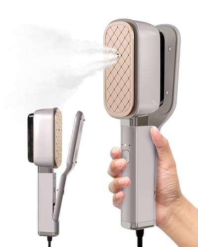 Press Iron Steamer for Clothes Portable: 3-in-1 Travel Steamer for Clothes Portable Mini, Handheld Garment Steamer for Home, Wet & Dry Iron, 100ML Water Tank,15s Fast Heat up,No Ironing Board Required