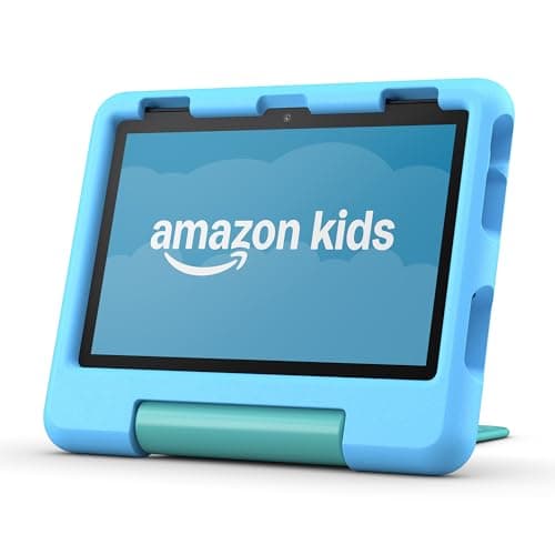 New Amazon Fire HD 8 Kids tablet, ages 3-7. With bright 8" HD screen. Includes ad-free and exclusive content, parental controls and 13-hr battery, 32GB, Blue, (2024 release)