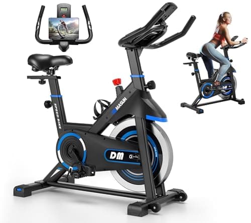 Exercise Bike, DMASUN Classic Brake Pad Stationary Bike for Home with 300 LBS Capacity, Indoor Bike with Comfortable Seat Cushion, Digital Display with Pulse
