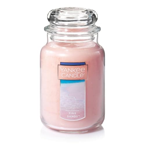 Yankee Candle Pink Sands Scented, Classic 22oz Large Jar Single Wick Candle, Over 110 Hours of Burn Time, Perfect for Creating Relaxing Atmosphere